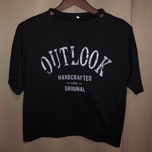 Black Open-cut Shirt